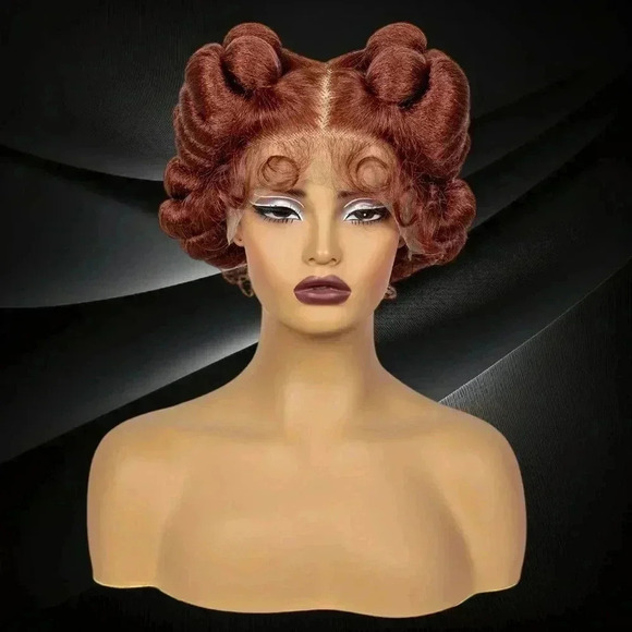 Luxurious 6-Inch Full Lace Braided Wig with Baby Hair -color #350 - Picture 2 of 7